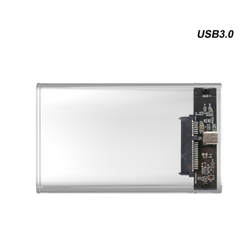 TISHRIC External SATA HDD Case USB 3 Hard Disk Box 2.5 Case for Hard Drive HDD / SDD Up to 6GB Hard Drive Enclosure/Box
