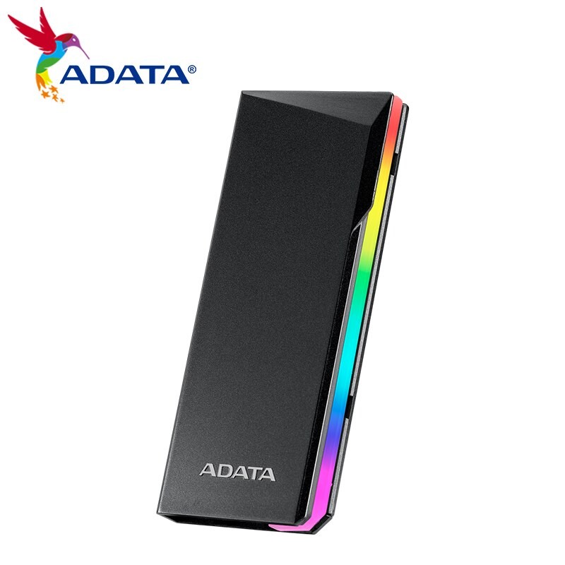 ADATA EC700G M2 SATA/PCle SSD Enclosure RGB LIGHTING USB 3.2 Gen2 Type-C Solid State Drive Box SATA Hard Drive Case
