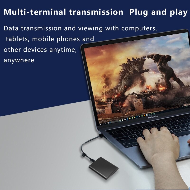 New Original 1TB External Hard Drive Disks USB 3.0 2TB 4TB 500GB SSD Portable Hard State Drives For Laptop Computer Smartphones