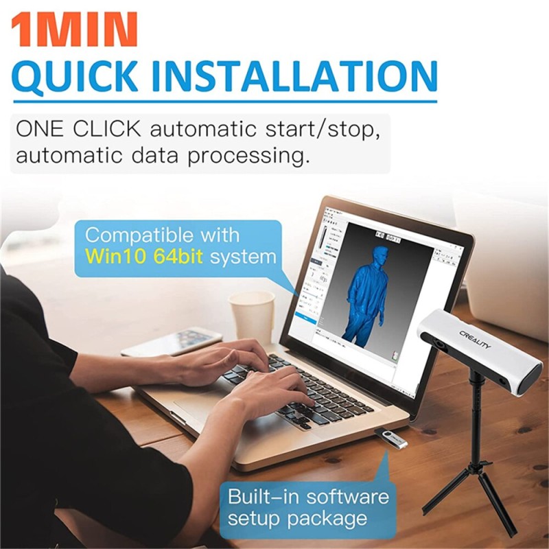 CREALITY CR-Scan 01 3D Scanner 0.1mm Accuracy Automatic Matching Upgraded Combo 3D Printer Industrial Kit Support OBJ/STL Output