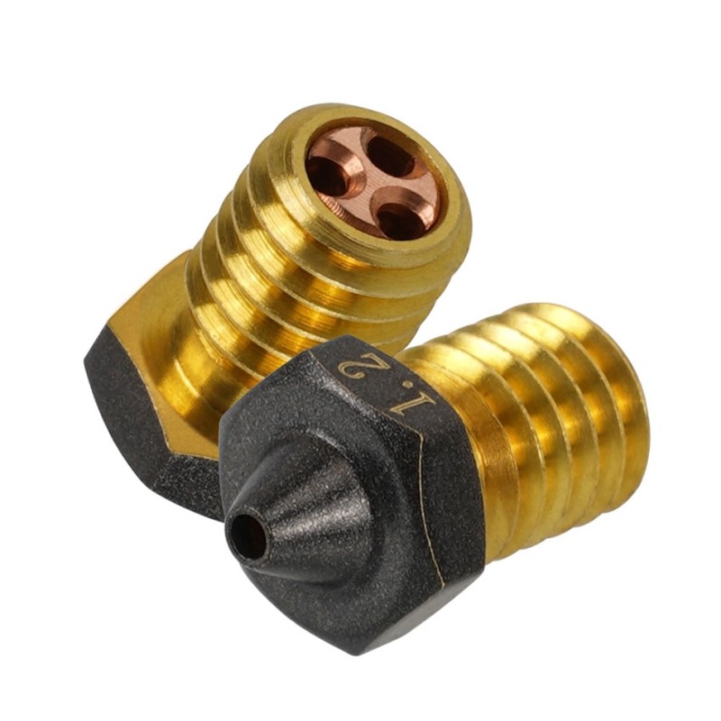 1/2PCS PTFE Coated CHT Nozzle E3D V6 Brass Non Stick Filament 0.3mm 0.4mm 0.8mm 1.2mm High Speed Flow Nozzles 3D Printer Parts