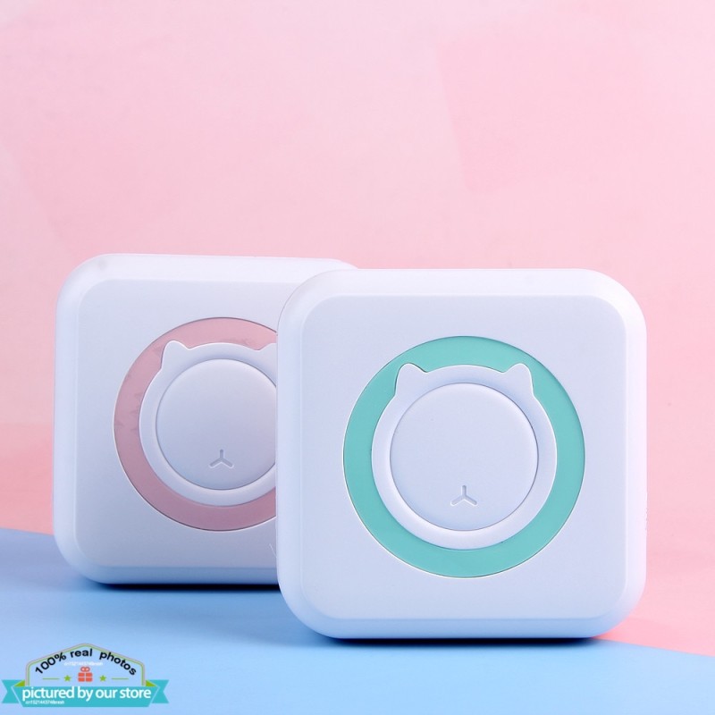 Mini Portable Thermal Printer Paper Photo Pocket Thermal Printer Printing Wireless BT Connect Printers 200dpi Photo Lable