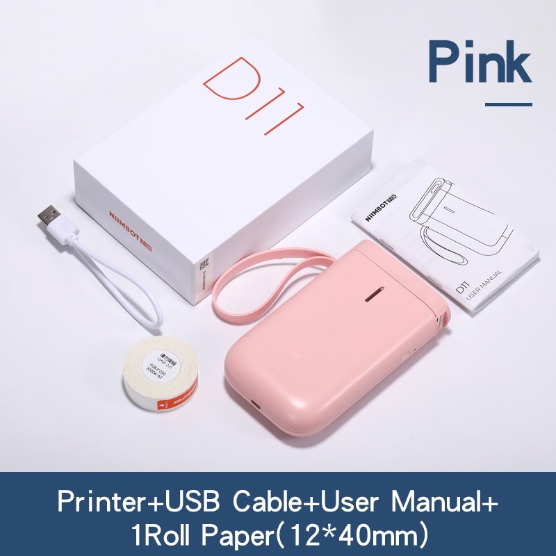 Niimbot Mini D11 Portable Thermal Label Printer Handheld Sticker Labels Printer BT Wireless Mobile Phone Android And iOS Printer