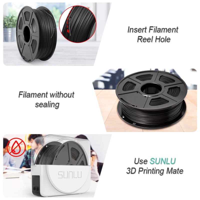 SUNLU PLA 3D Printer Filament 1.75mm 2.2 LBS 1KG Spool new 3D printing material for 3D Printers and 3D Pens with Vacuum packing