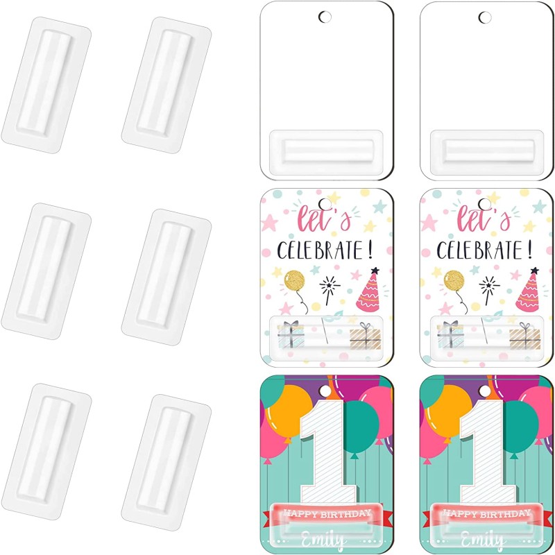 Free Shipping 50pcs Money Card Holder Clear Cash Pouch Plastic Cards Domes Transparent Lip Balm Window Holder for Money Cash