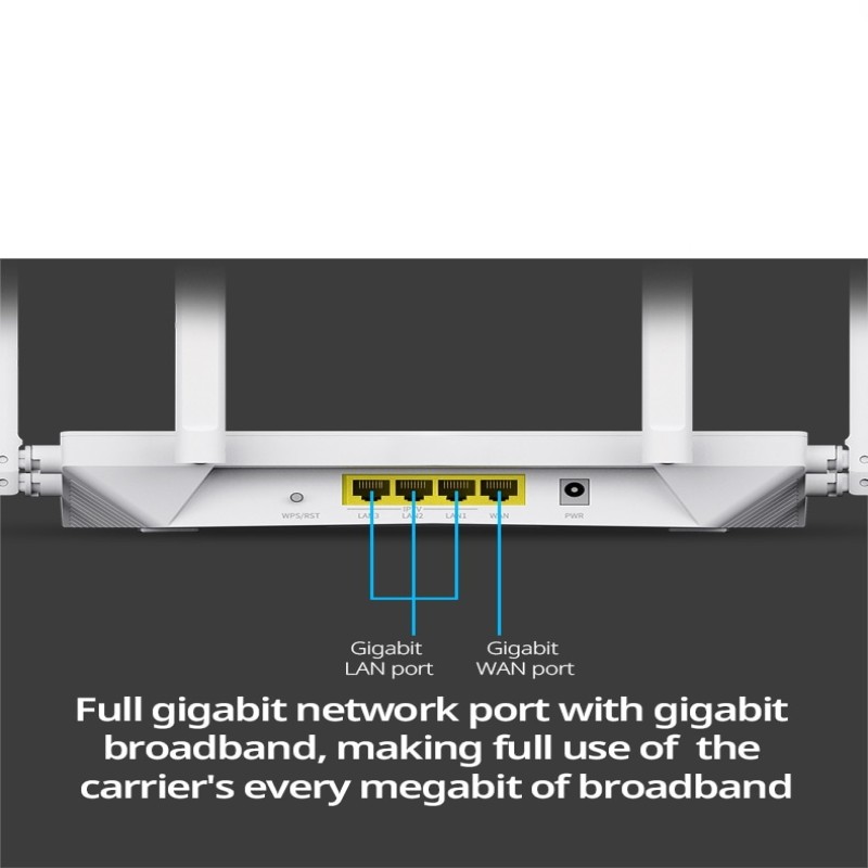 FEIYI AC2100 Wifi Router Dual Band Gigabit 2.4G 5.0GHz 2034Mbps Wireless Router Wifi Repeater and 6 High Gain Antennas