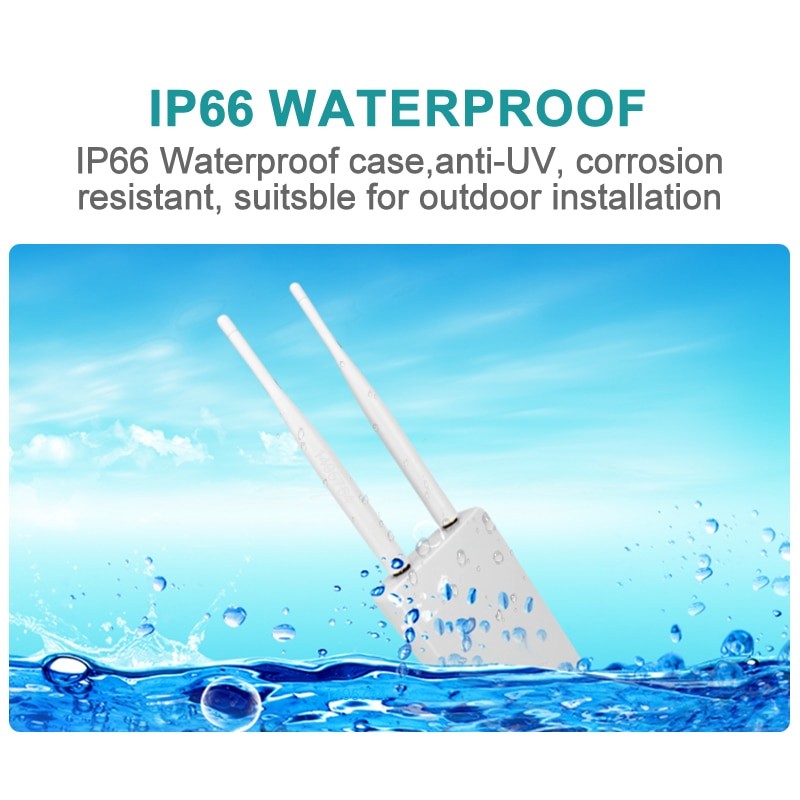 Mini Smart LTE Protable Wireless Outdoor Router 905 with Sim Card, CPE 4G Wifi Waterproof Hotspot WAN LAN High-Gain Dual Antenna