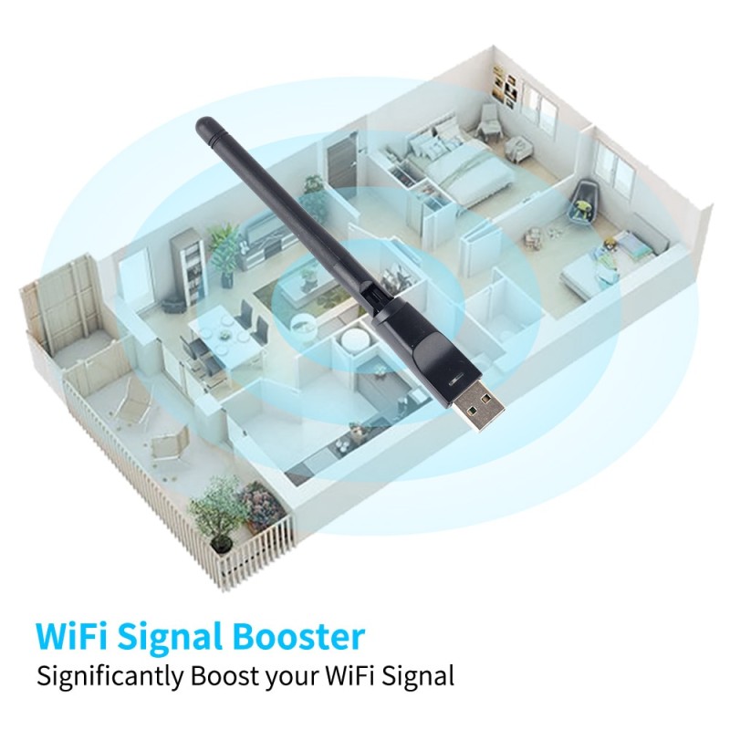 150Mbps MT7601 Mini USB WiFi Adapter Wireless Network Card 802.11 b/g/n Wi-Fi Receiver Dongle Set-Top Box IPTV Wireless Receiver