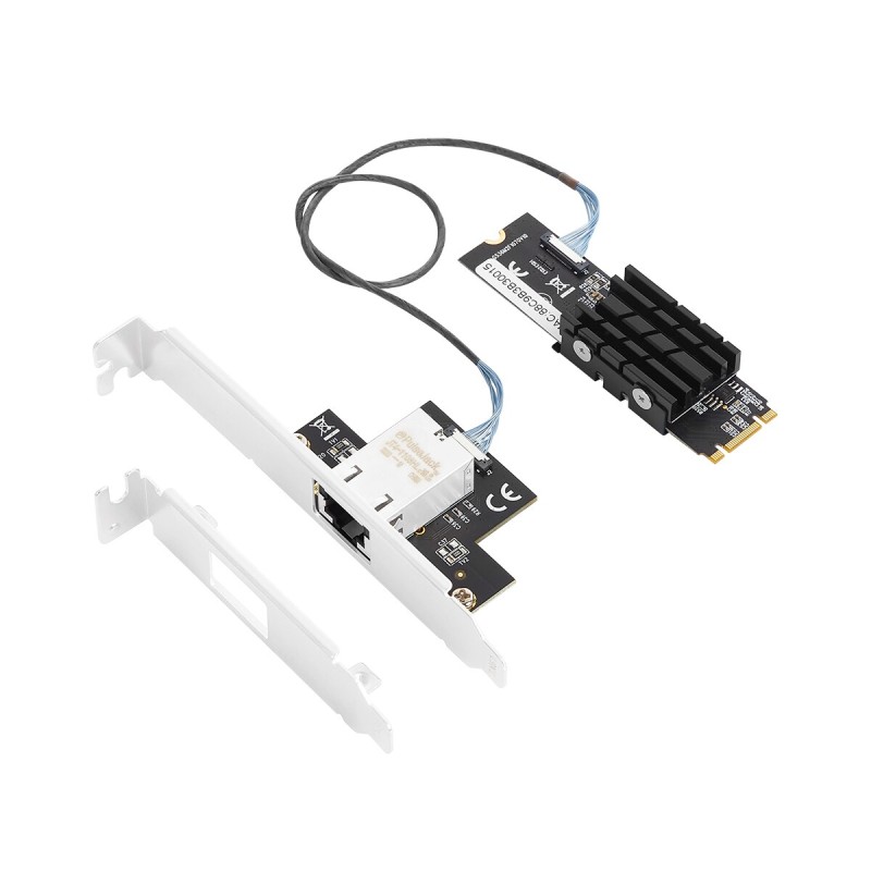 M.2 Single Port 10gb network cards 10 Gigabit Nic B Key M Key 10G/2.5G/1000M RJ45 Lan Network Adapter Card AQC107 Chip