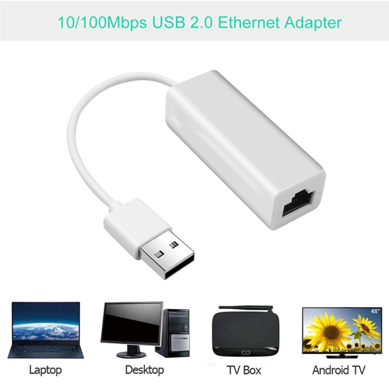Kebidu Portable USB 2.0 To RJ45 Network Card 10Mbps Micro USB To RJ45 Ethernet Lan Adapter For PC Laptop Windows XP 7 8