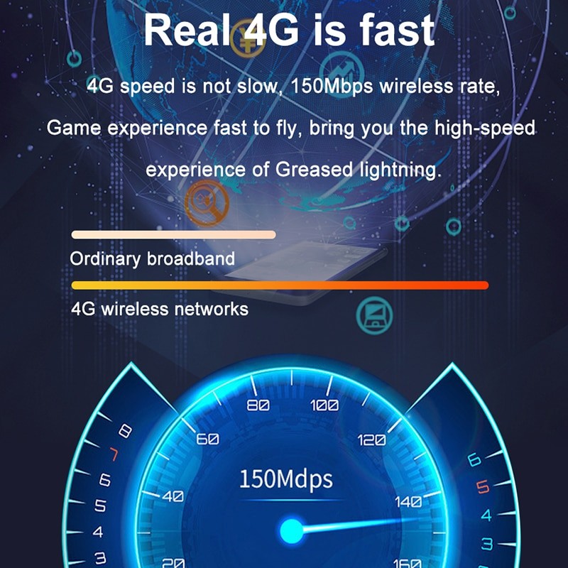 KuWfi 4G USB Dongle Mobile Router 150Mbps Wilress Router Modem Portable Outdoor Hotspot with SIM Card Slot Stick for Home Office