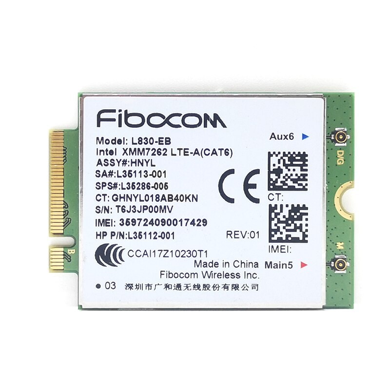 Fibocom L830-EB 4G LTE L830 Card L35286-005 Intel XMM 7262 LTE Module Cat6 300Mbps for HP 640 650 G5 840 846 850 G6 X360 830