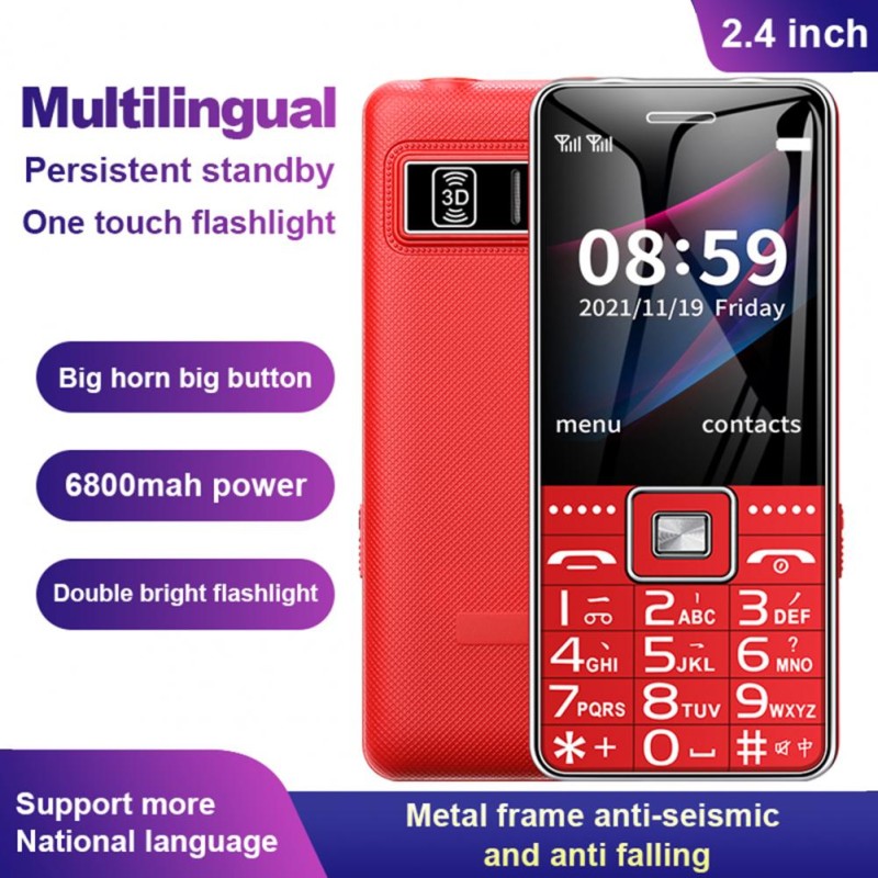 1 Set Cell Phone Dual Card Slots Long Standby Time High Resolution Compact Stable Call 4G Family Number SOS Mobile Phone