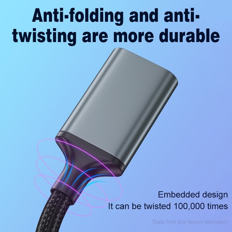 USB Extension Cable Male to Female Computer USB Disk Mouse Keyboard Extension Data Connection Cable 2.0 Extension Cable Braiding