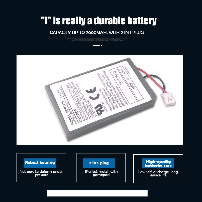 1PCS Replacement Battery Pack For Sony PS4 Pro Slim Bluetooth DualShock Controller CUH-ZCT2 CUH-ZCT2U 3.7V 2000mAh Lithium Cell