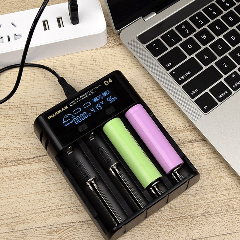 18650 battery charger 4-slot 21700 lithium battery 4-slot 26650AA5 # nickel metal hydride LCD charger