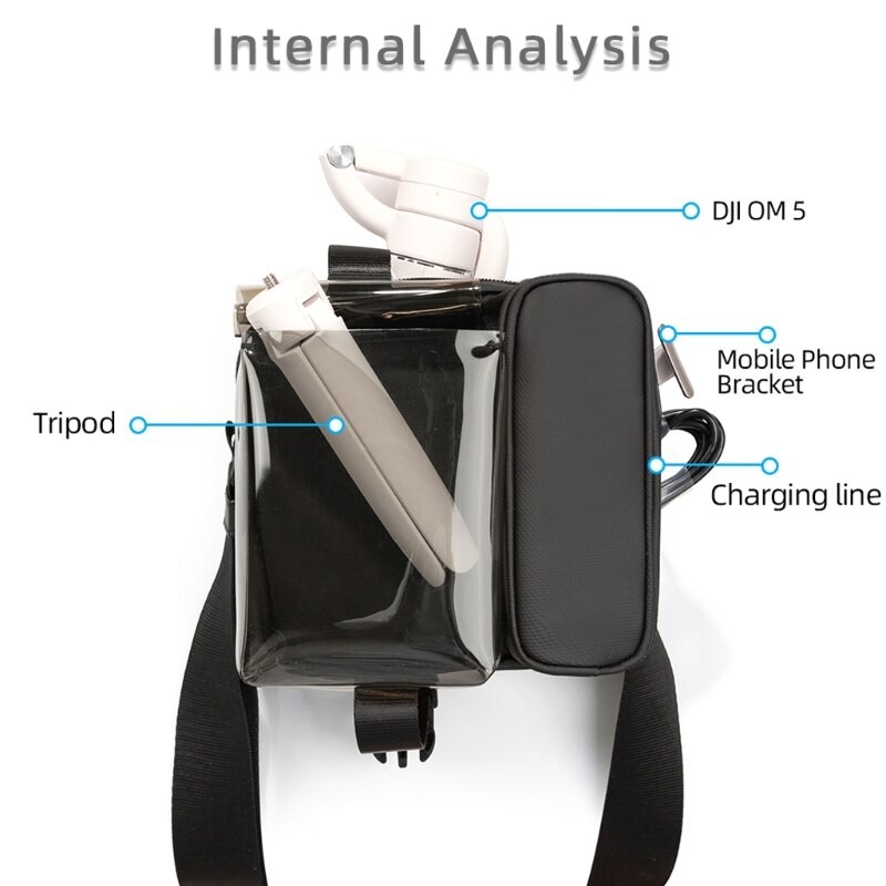 Fit for Osmo Mobile 5 Shoulder Gimbal Stabilizer Bag Storage Box Travel Backpack Carrying Case Portable Bag Accessories