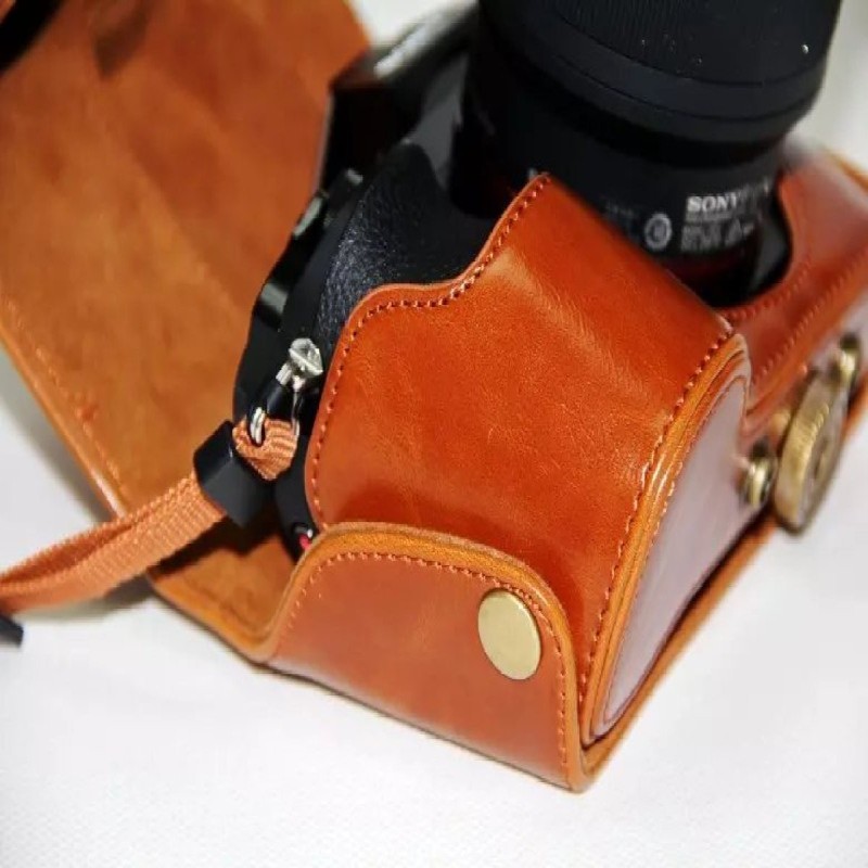 For Sony alpha  A7RII A7R Mark 2 Sony A7II PU Leather Camera Bag Cover Pouch Camera Case Bag
