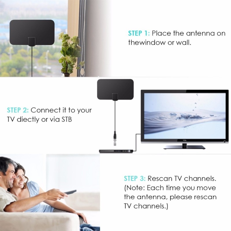 TV Antenna Mini HDTV antenna Indoor HD digital antenna DVB-T2
