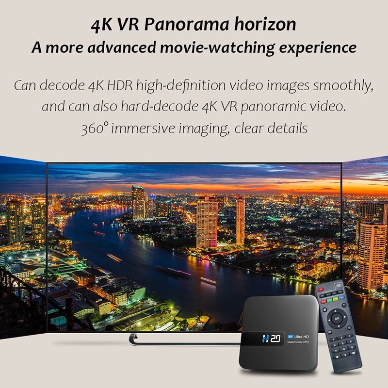 H20 Smart Android TV Box Android 10.0 2GB 8GB 4K HD Voice Assistant TV Box Android 3D Play Store Free Shipping TV Box