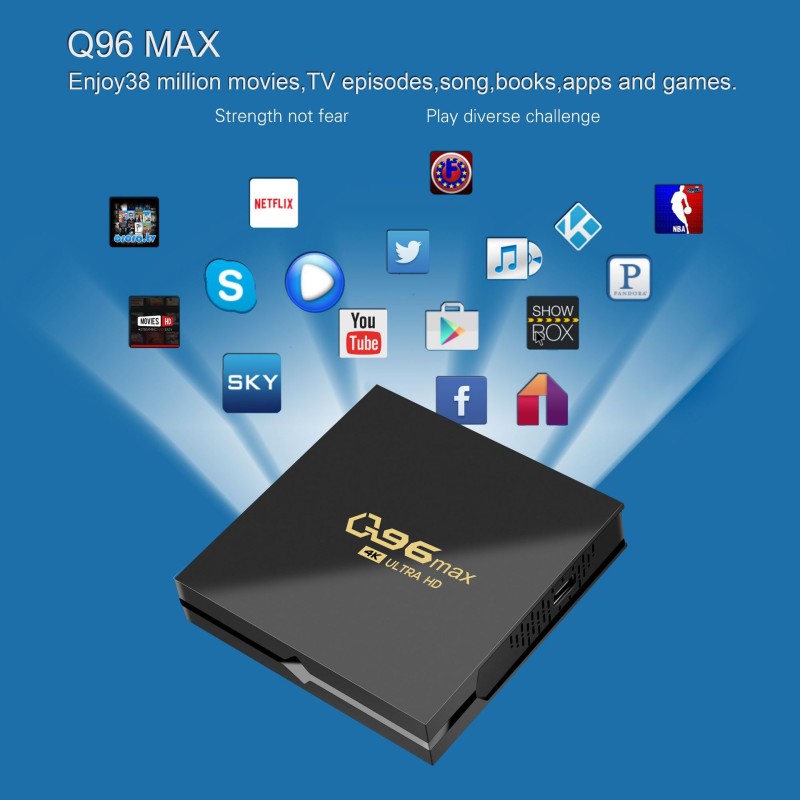 Q96 MAX Android 10 Internet TV Set-top Box AmLogic Jingchen 4K TV Box