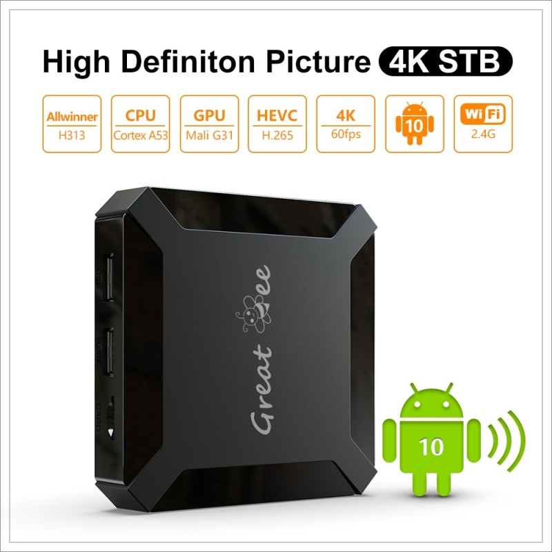 Great Bee Arabic TV Box, Most Popular Android 4K X96 Set top Box,Most Stable Free For Life Smart Media Player Satellite Receiver