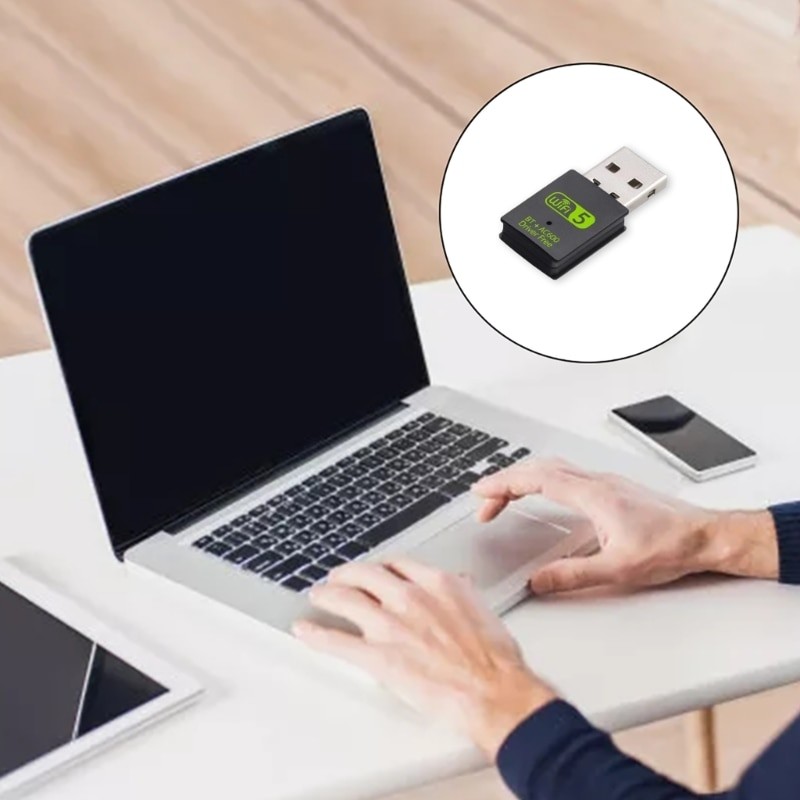 600Mbps USB Wifi Adapter Bluetooth-compatible DualBand Mini USB Dongle Wireless Wlan Receiver 2.4/5.8G For Laptop/Desktop