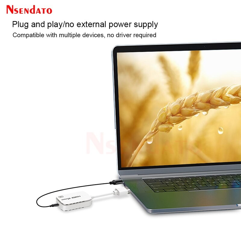 30M Wireless Type C HDMI Video Transmitter And Receiver Kit Adapter Home Audio TV Stick Full HD Extender Display Dongle For PC