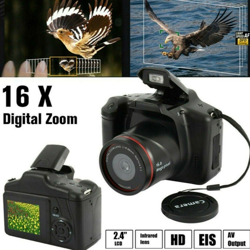 New Digital Camera SLR Anti-Shake TFT Camera HD 1080P LCD Screen Video 2.4Inch SLR Camera 16X Zoom Video Recorder Data Cable New