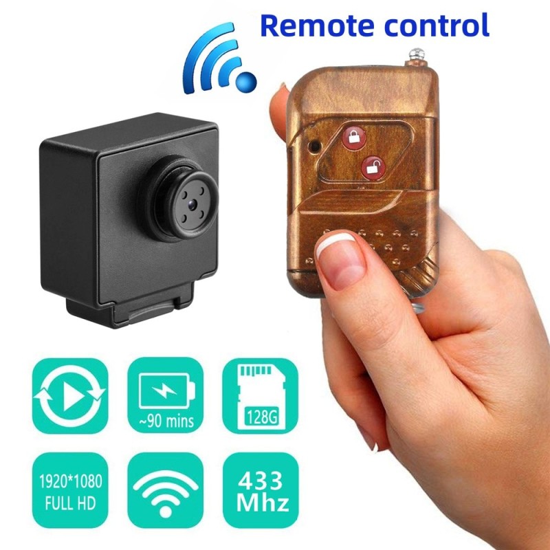 Full HD 1080P T-Shirt Button Design Portable Mini Body Camera With 433MHZ Remote DV  Video Recorder Micro Camcorder