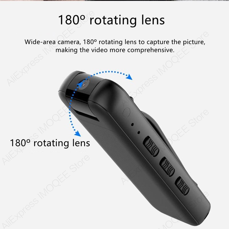 VIRAN Mini Camera Full HD 1080P Micro Body Camcorder Night Vision DV Video Voice Recorder With 180 Rotating len smallest camera