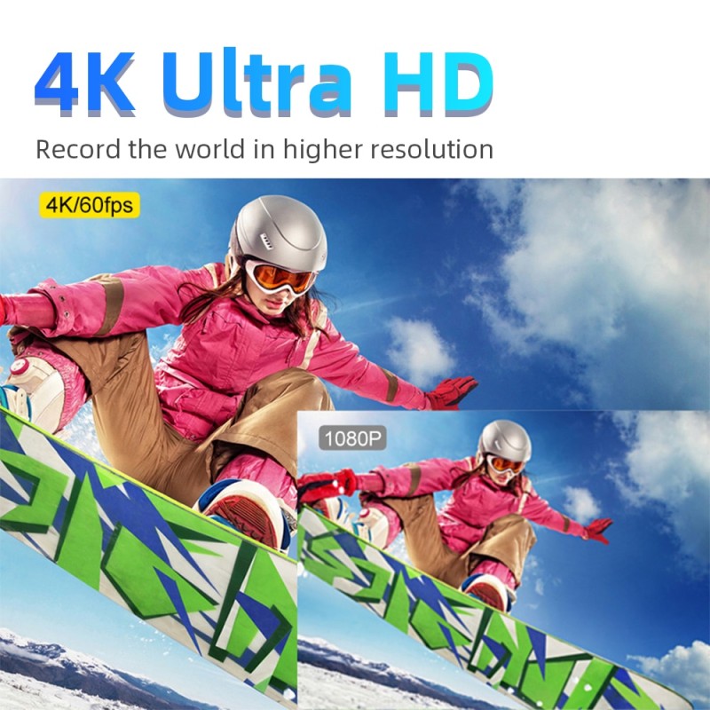 Action Camera 4K Video Shooting Sports Cam EIS Dual Screen Webcam 20MP Vlog Camera Wifi Remote Car DVR Looping Record Sony Lens