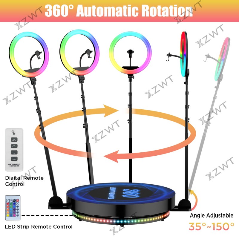 360 Photo Booth 360-degree panorama shooting for parties weddings parties other scenes free custom logo tripod head