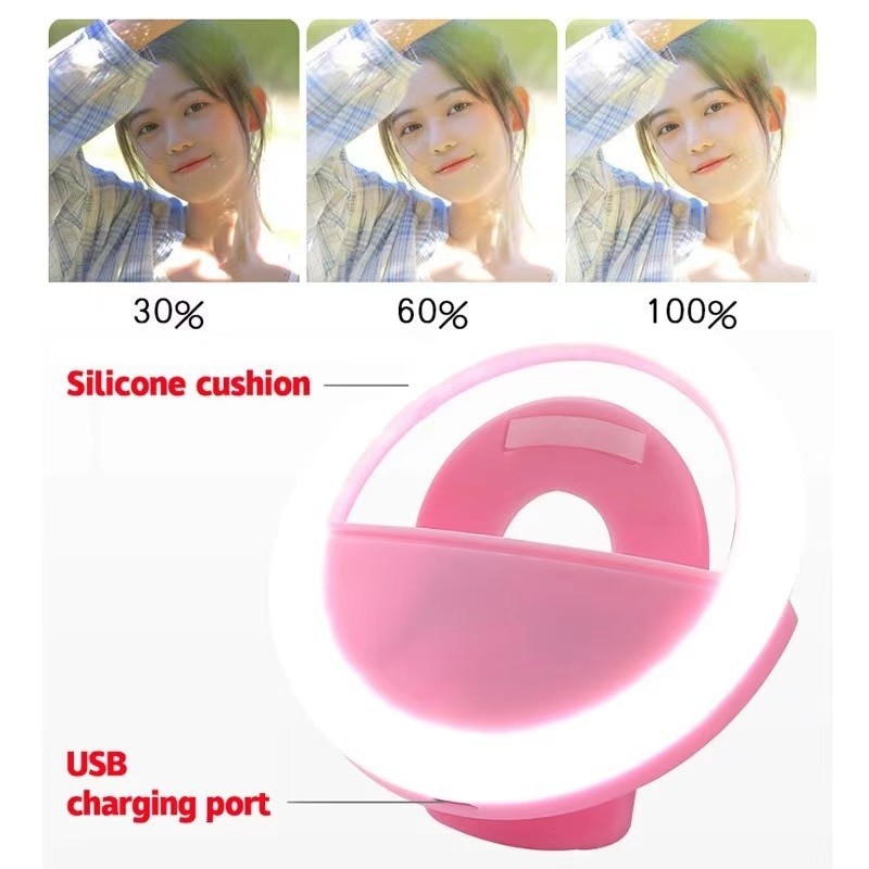 2pcs Fill Light Mobile Phone Beauty Photography Light Ring Line Live Selfie Fill Light Charging Usb