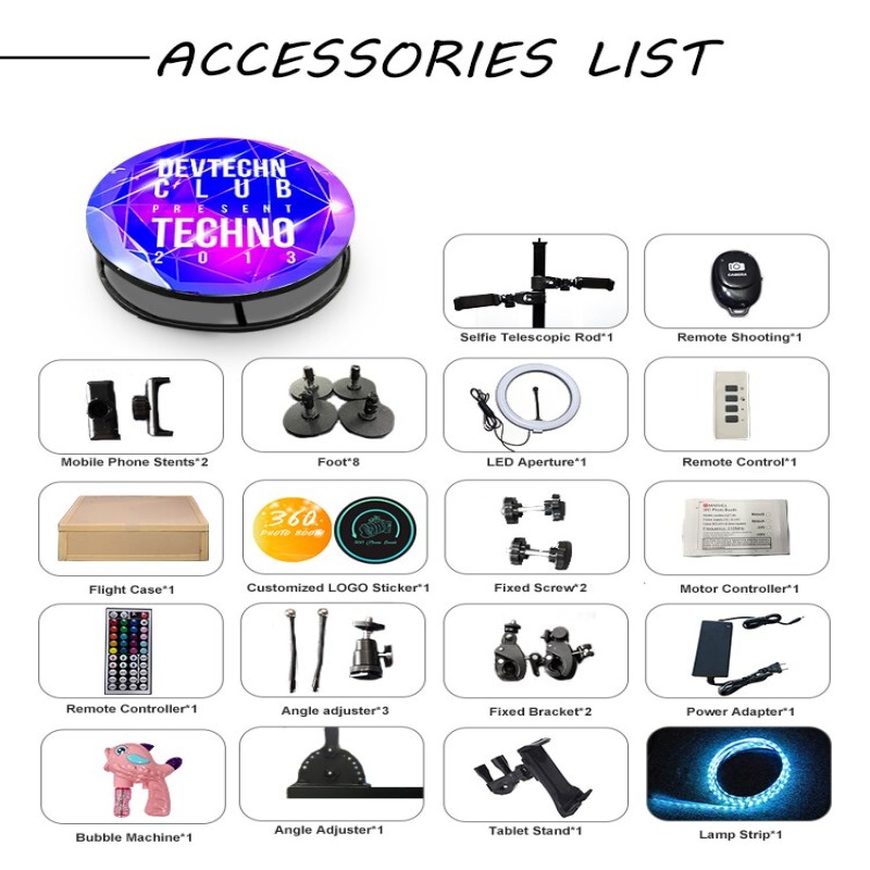 New Technology 360 Photobooth Shell Kiosk Props Machine Enclosure Video Booth Ipad 360 Degree Automatic Photo Booth