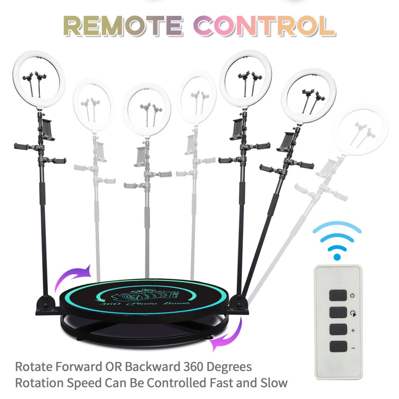 2023 New Adjustable 360 Photo Booth Photobooth 360 Video Photo Booth Ratotaing Automatic 360 Photo Booth