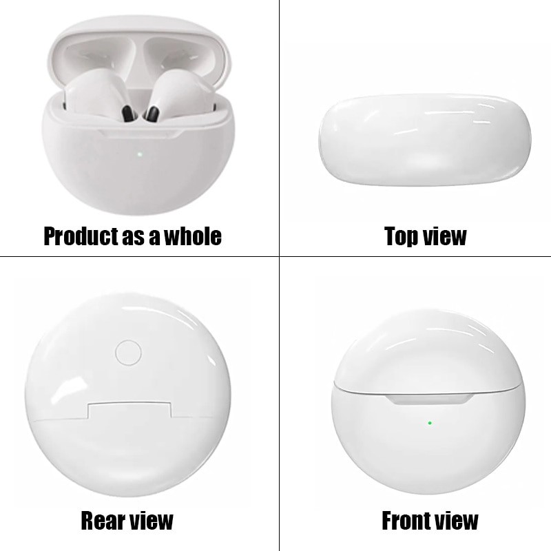 Original Air Pro 6 Wireless Headphones with Mic Touch Control Earbuds Wireless Bluetooth Headset Pro 6 Fone Bluetooth Earphones