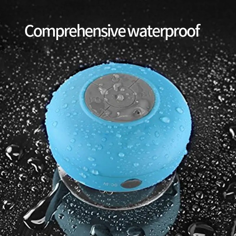 Bathroom Waterproof Drop Bluetooth Speaker Kitchen With Large Suction Cup Mini Wireless Portable Stereo
