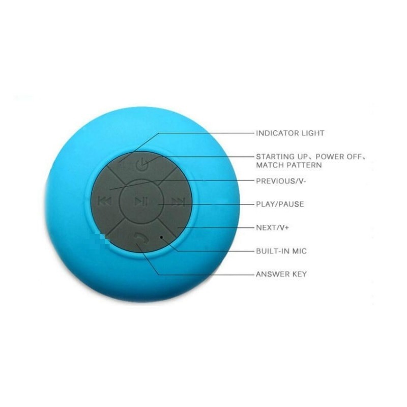 Bathroom Waterproof Drop Bluetooth Speaker Kitchen With Large Suction Cup Mini Wireless Portable Stereo