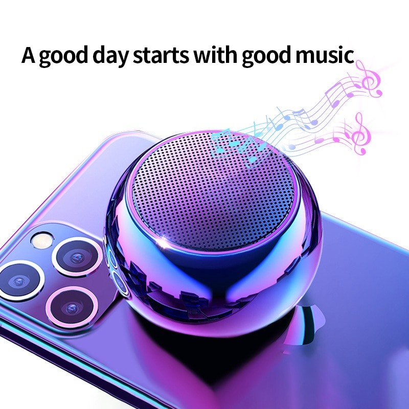 Flash wireless Bluetooth speaker portable small steel gun metal heavy subwoofer outdoor mini Bluetooth small speaker