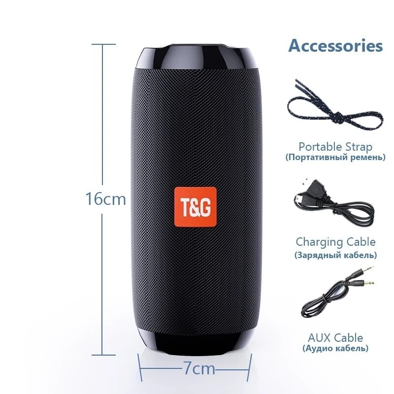 TG117 Bluetooth Speakers Portable Wireless Sound Box Waterproof Outdoor Loudspeaker Stereo Surround Supports TF Radio Music Box