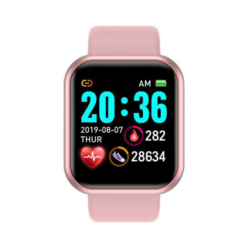 Y68 Smart Watch Heart Rate Blood Pressure Blood Oxygen Monitoring Multi-Function Reminder Sleep Monitoring