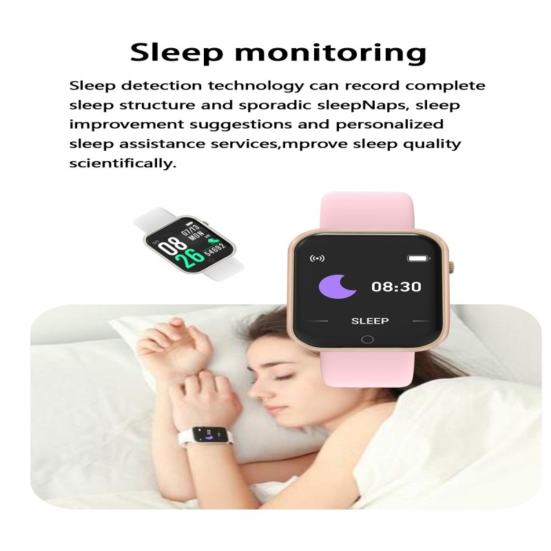 Smartwatch Sport Fitness Tracker Men Put Photo Sleep Fitness Message Reminder 1.44 Inch Dial Iwo