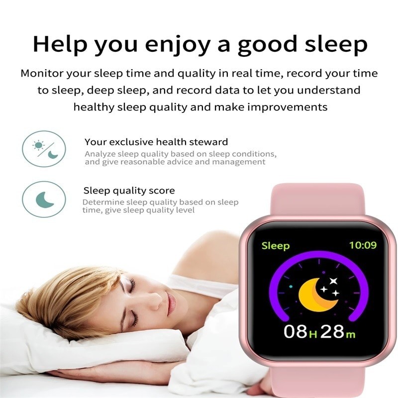 Y68 Smart Bracelet D20 Heart Rate Smart Bracelet Blood Pressure Sports Bluetooth Watch Color Screen Gift Electronic Production N