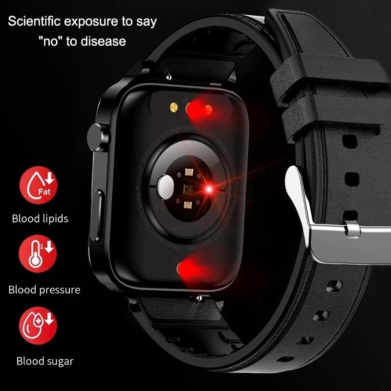 2023 New Blood Sugar Smart Watch Men Sangao Laser Treat Health Heart Rate Blood Pressure Sport Smartwatch Women Glucometer Watch
