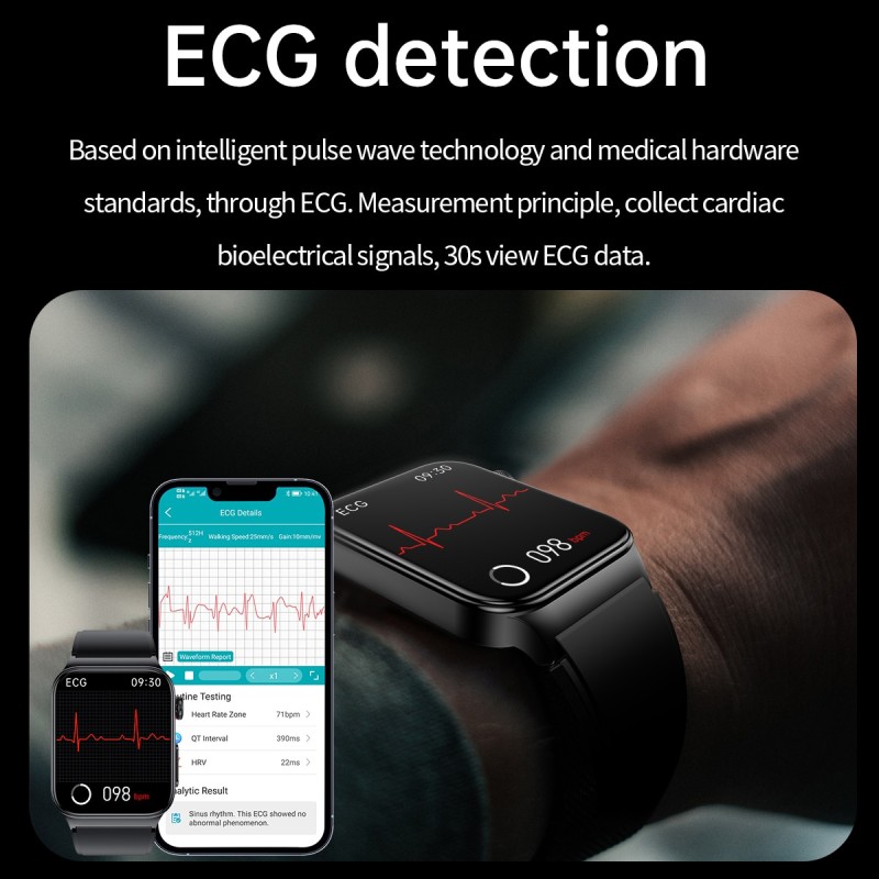 2023 New ECG+PPG Smart Watch Men Hypertension Hyperglycemia Hyperlipidemia Heart Rate Healthy Sports Men Smart Watch for Xiaomi