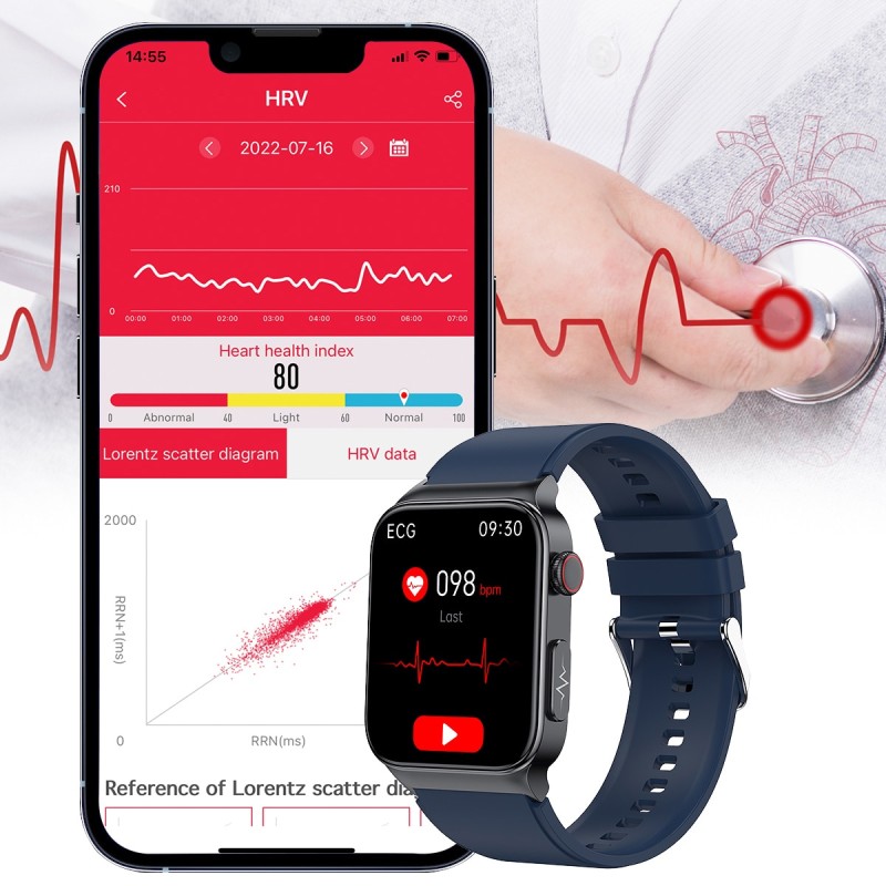 2023 New ECG+PPG Smart Watch Men Hypertension Hyperglycemia Hyperlipidemia Heart Rate Healthy Sports Men Smart Watch for Xiaomi