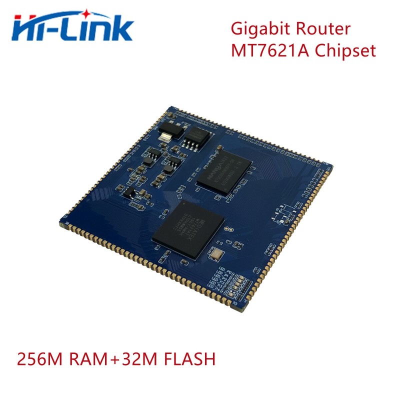 Free Shipping Hi-Link 10pcs/lot GbE Gigabit Ethernet Router module with MT7621A chipset HLK-7621