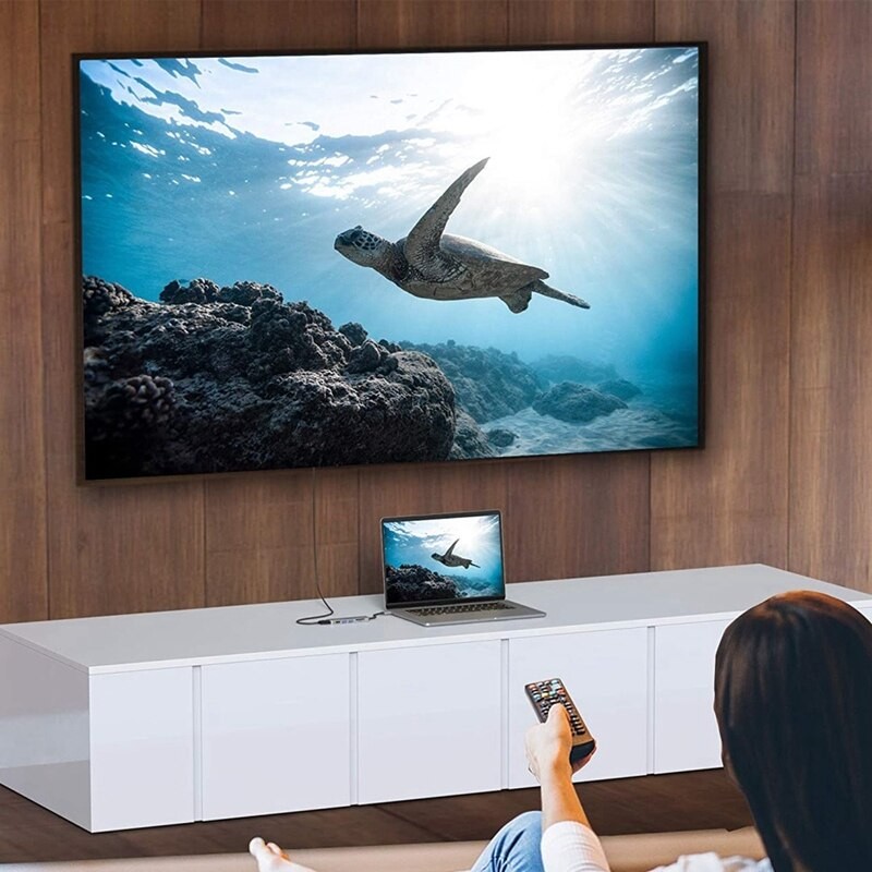 USB C Hub HDMI-Compatible Adapter For  Pro, USB-C To HDMI-Compatible SD / TF Card Reader And 2 USB 3.0 Ports