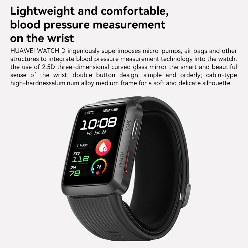 Huawei WATCH D Wrist Ecg Blood Pressure Recorder Intelligent Blood Pressure Measurement ECG Health Monitoring Sports Bracelet
